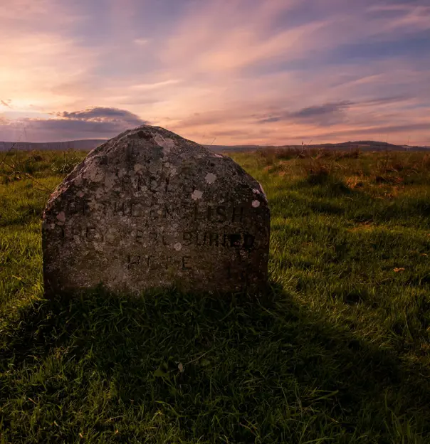  Battle Of Culloden gravestone at Culloden Moor 