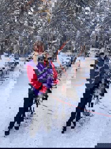 Newmarket Holidays marketing executive, Nathalie Jaeggle, in Swedish Lapland - the ultimate winter wonderland.