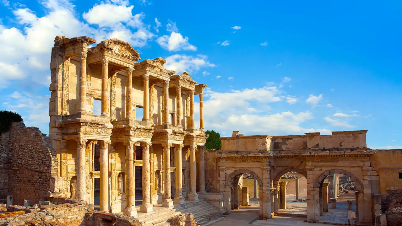 Sh 470876045 Celsus Library In Ephesus, Selcuk, Turkey