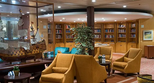 Library room on board Balmoral